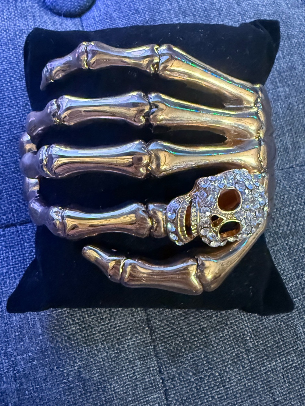 Vintage Skull & Bones Bangle Bracelet